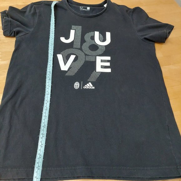 Adidas Juventus Football Club T- Shirt Black Short Sleeve Men's Medium - Picture 11 of 11